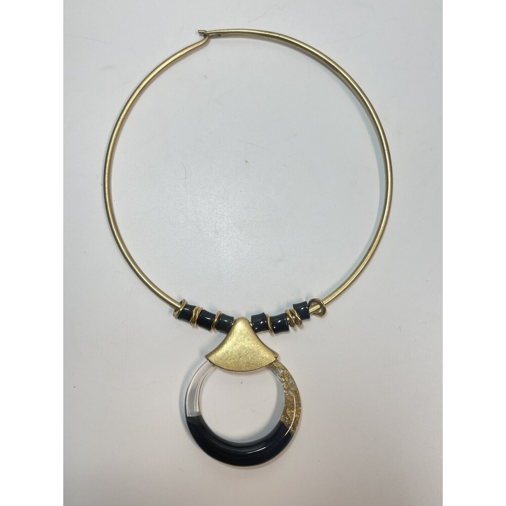 Robert Lee Morris Soho Art Deco Pendant Collar Necklace - Picture 2 of 5